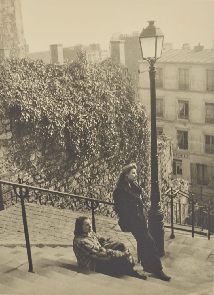 Agnès Varda, Valentine Schlegel et Frédérique Bourguet à Montmartre, Paris 18e