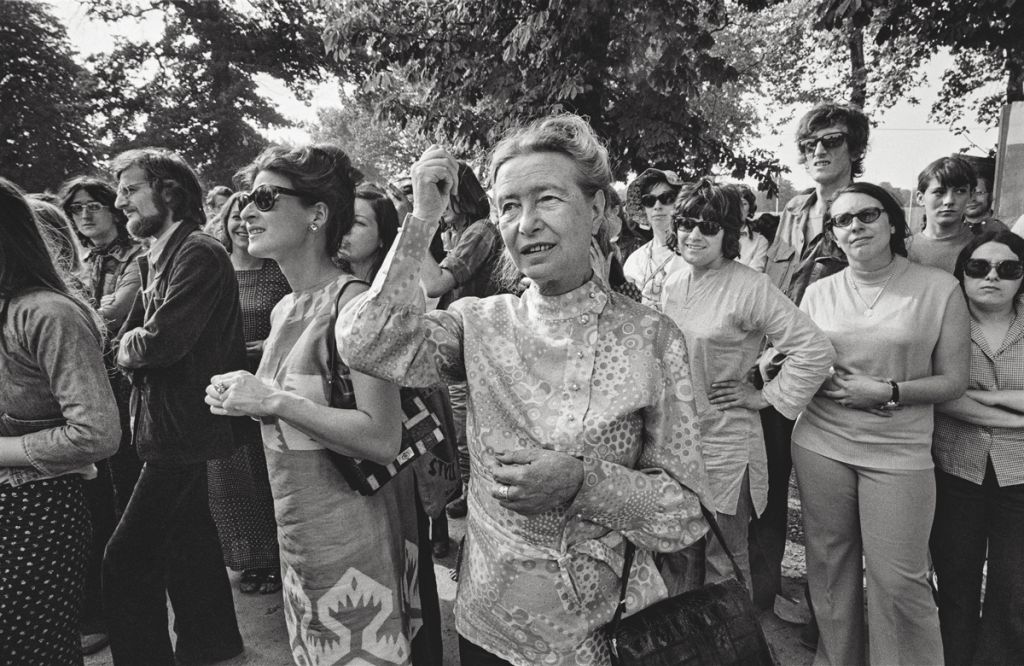 Simone de Beauvoir lors du rassemblement de la Foire des femmes, Vincennes, 16-17 juin 1973